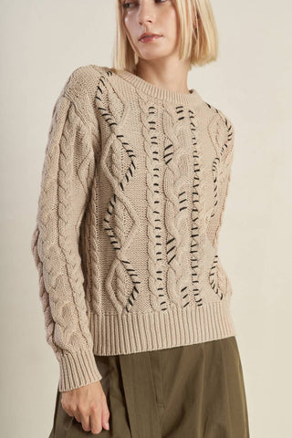 LITTLE BIT IN LOVE SWEATER KNIT TOP - By Baano