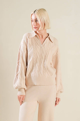 HOLD YOUR GAZE SWEATER KNIT TOP - By Baano