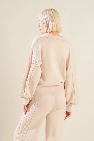 HOLD YOUR GAZE SWEATER KNIT TOP - By Baano