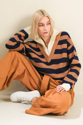 A PASSIONATE HEART SWEATER TOP - By Baano