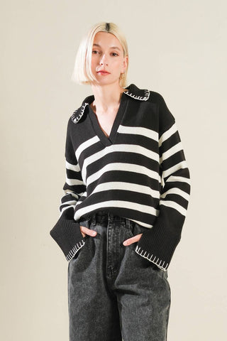 TIMELESS CHARM SWEATER TOP - By Baano