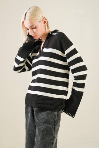 TIMELESS CHARM SWEATER TOP - By Baano