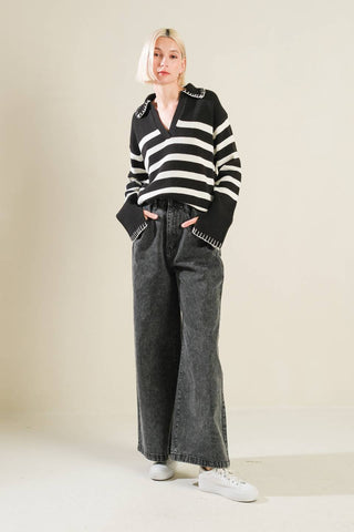 TIMELESS CHARM SWEATER TOP - By Baano