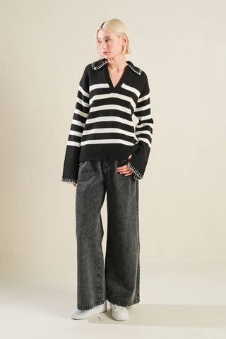 TIMELESS CHARM SWEATER TOP - By Baano