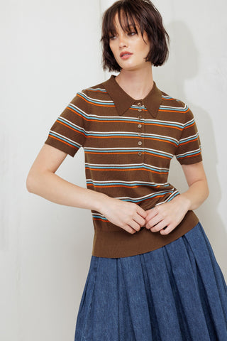 PRETTY IN PARADISE POLO TOP - By Baano