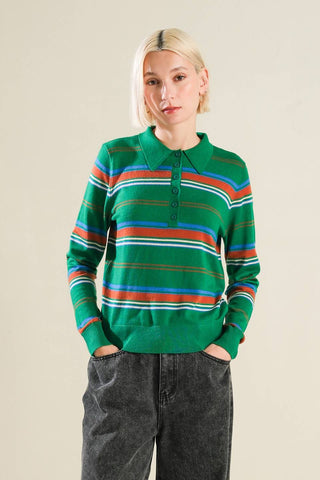 CALL IT FATE SWEATER POLO TOP - By Baano