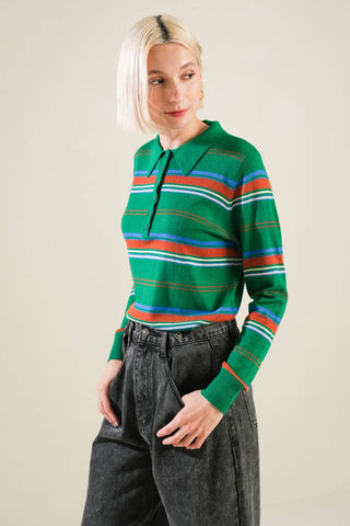 CALL IT FATE SWEATER POLO TOP - By Baano