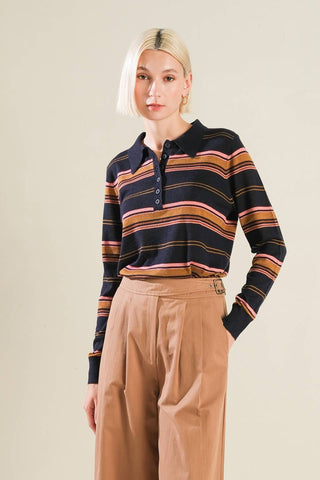 CALL IT FATE SWEATER POLO TOP - By Baano