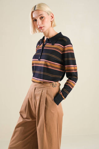 CALL IT FATE SWEATER POLO TOP - By Baano