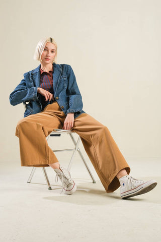 BLISSFUL STROLLS SWEATER POLO TOP - By Baano