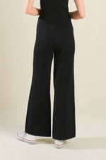 REGAL RISE BLACK KNIT PANTS - By Baano