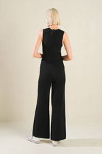 REGAL RISE BLACK KNIT PANTS - By Baano
