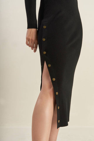 IDEAL BEHAVIOR SWEATER MIDI DRESS - By Baano