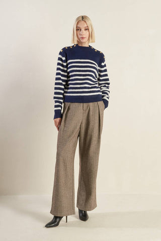 BEHIND THE SCENES PULLOVER SWEATER TOP - By Baano