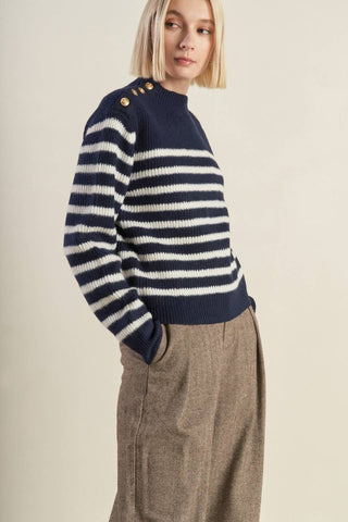 BEHIND THE SCENES PULLOVER SWEATER TOP - By Baano