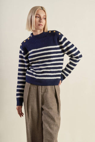 BEHIND THE SCENES PULLOVER SWEATER TOP - By Baano