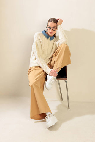 TOTALLY SMITTEN PULLOVER SWEATER TOP - By Baano