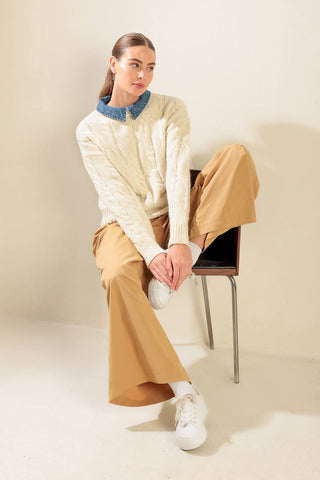 TOTALLY SMITTEN PULLOVER SWEATER TOP - By Baano
