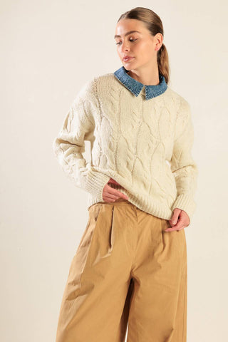 TOTALLY SMITTEN PULLOVER SWEATER TOP - By Baano