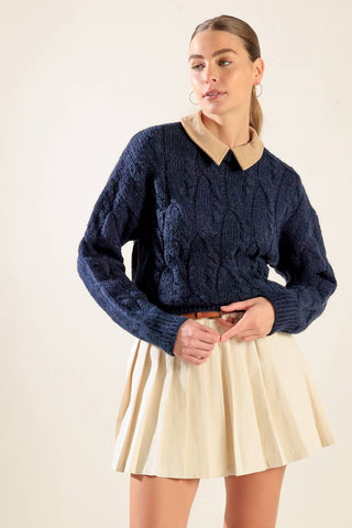 TOTALLY SMITTEN PULLOVER SWEATER TOP - By Baano