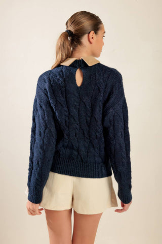 TOTALLY SMITTEN PULLOVER SWEATER TOP - By Baano