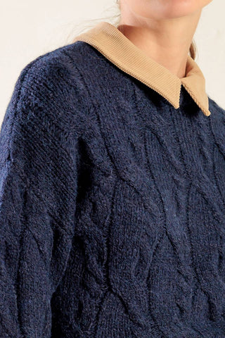 TOTALLY SMITTEN PULLOVER SWEATER TOP - By Baano