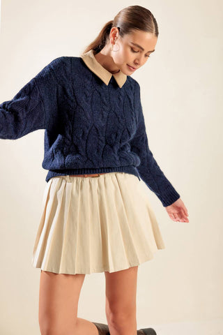 TOTALLY SMITTEN PULLOVER SWEATER TOP - By Baano