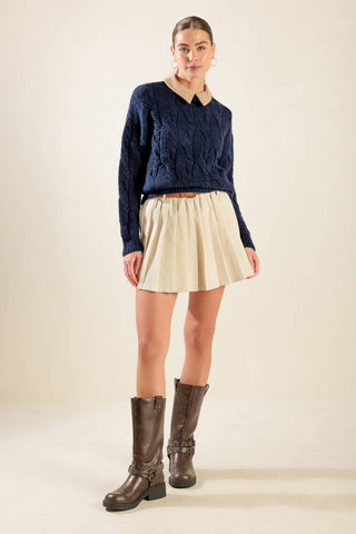 TOTALLY SMITTEN PULLOVER SWEATER TOP - By Baano