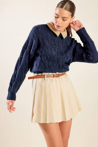 TOTALLY SMITTEN PULLOVER SWEATER TOP - By Baano