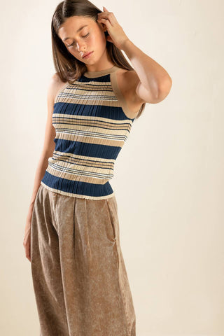 ANYTIME NOW SWEATER KNIT TOP - By Baano