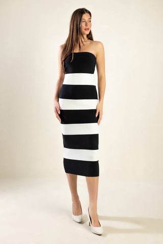 ROMANTIC AFTERNOON SWEATER MIDI TUBE DRESS - By Baano