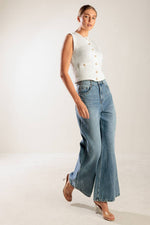 NOTHING LIKE IT WHITE KNIT VEST - By Baano