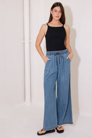 BIT OF SUNSHINE BLACK SWEATER KNIT TANK TOP - By Baano
