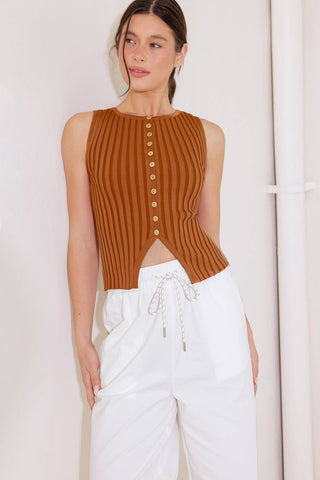 WHEN ON DOOR OPENS SWEATER KNIT TOP - By Baano