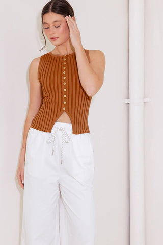 WHEN ON DOOR OPENS SWEATER KNIT TOP - By Baano