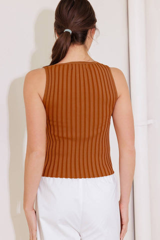WHEN ON DOOR OPENS SWEATER KNIT TOP - By Baano