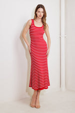 SOFT SIDE OF RED KNIT MIDI DRESS - By Baano