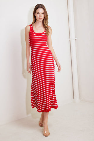 SOFT SIDE OF RED KNIT MIDI DRESS - By Baano