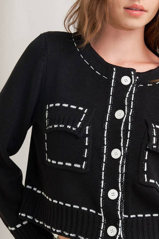 MONO FRAME SWEATER KNIT TOP - By Baano
