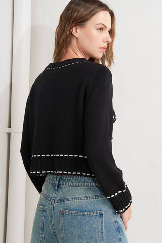 MONO FRAME SWEATER KNIT TOP - By Baano