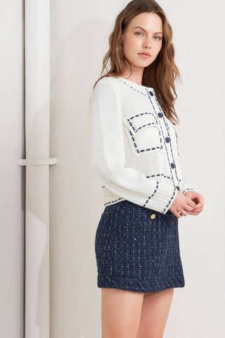 MONO FRAME SWEATER KNIT TOP - By Baano