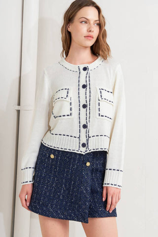 MONO FRAME SWEATER KNIT TOP - By Baano