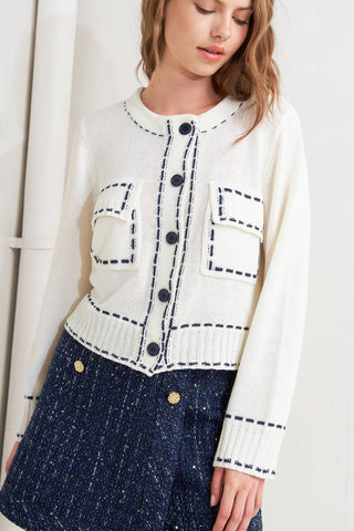 MONO FRAME SWEATER KNIT TOP - By Baano