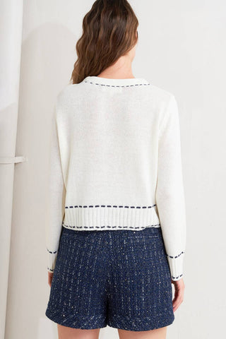 MONO FRAME SWEATER KNIT TOP - By Baano