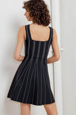 SUGAR STRIPE JACQUARD SWEATER MINI DRESS Flying Tomato