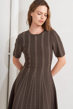DOT DANCE SWEATER KNIT MIDI DRESS - By Baano