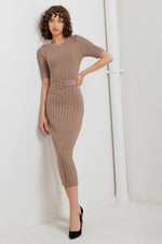 STRUCTURED CHIC SWEATER MIDI DRESS - By Baano