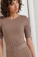 STRUCTURED CHIC SWEATER MIDI DRESS - By Baano