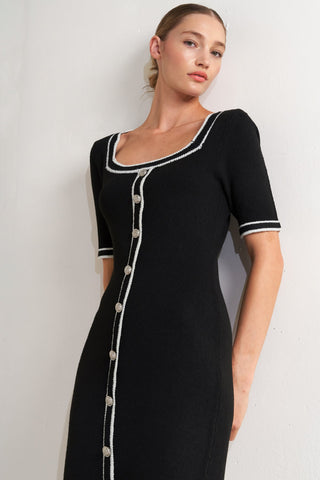 MODERN CLASSIC SWEATER KNIT MIDI DRESS - By Baano