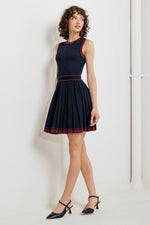 BERRY STRIPE SWEATER MINI DRESS - By Baano